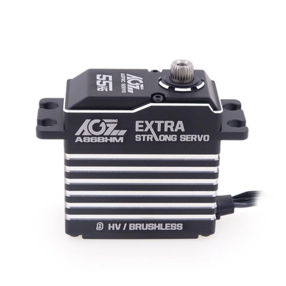 Agf A86BHM High-Speed Programmable Brushless Large Steering Gear 55kg High Torque 6 Channels Control Expert Level Metal Car Toys